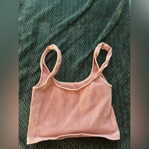 Free People Pink Ribbed Bra Intimates